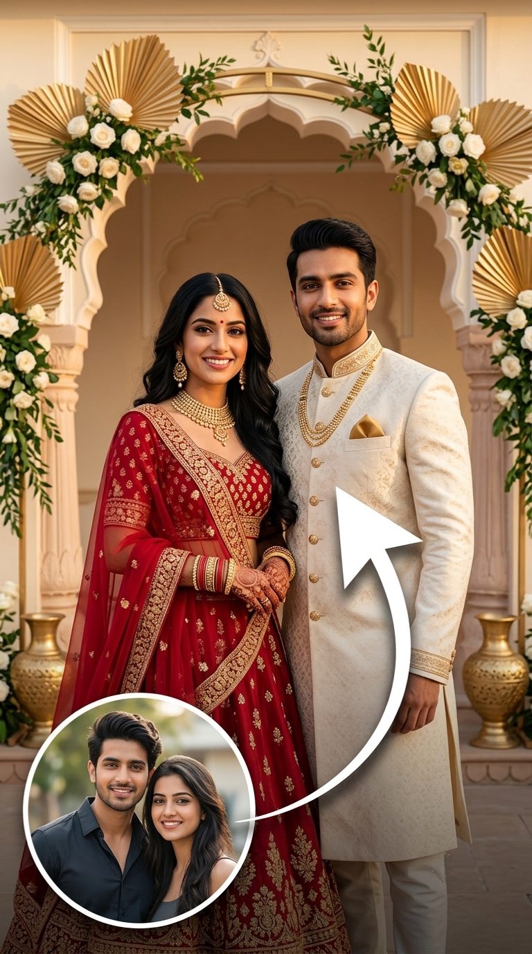 Golden Royal Palace Wedding Ceremony Invitation